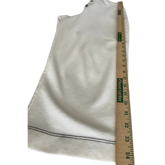 🌸4/$50🌸 ZARA W&B Ivory 5 Button Fly Side Pocket Baggy Capri Pants - Picture 12 of 16